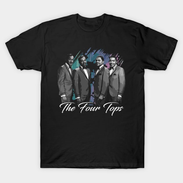 Reach Out and Dress Up The Four Band's Iconic Sound on Your Tee T-Shirt by HOuseColorFULL